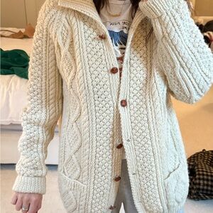 Cozy Cream Cable Knit Cardigan